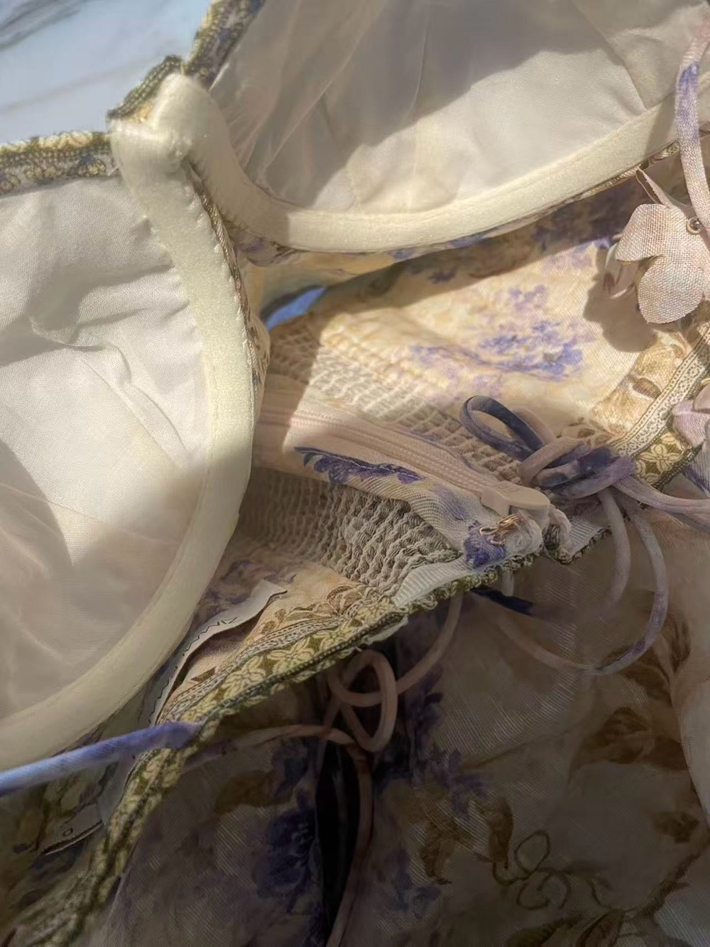 Zimmermann Floral maxi Dress in Cream and Lavender - Picture 13 of 15